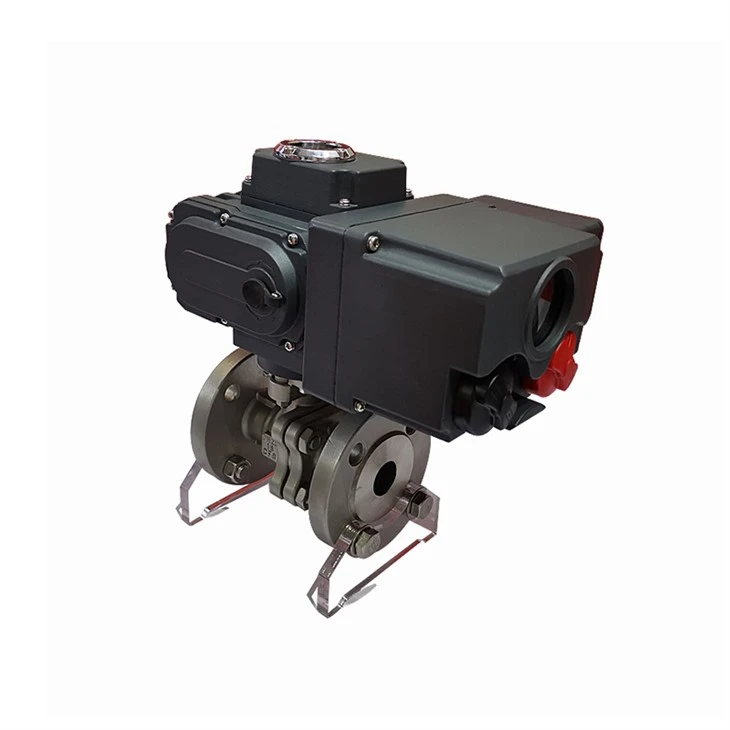DN25 CF8 Stainless Steel Flange Actuated Ball Valve